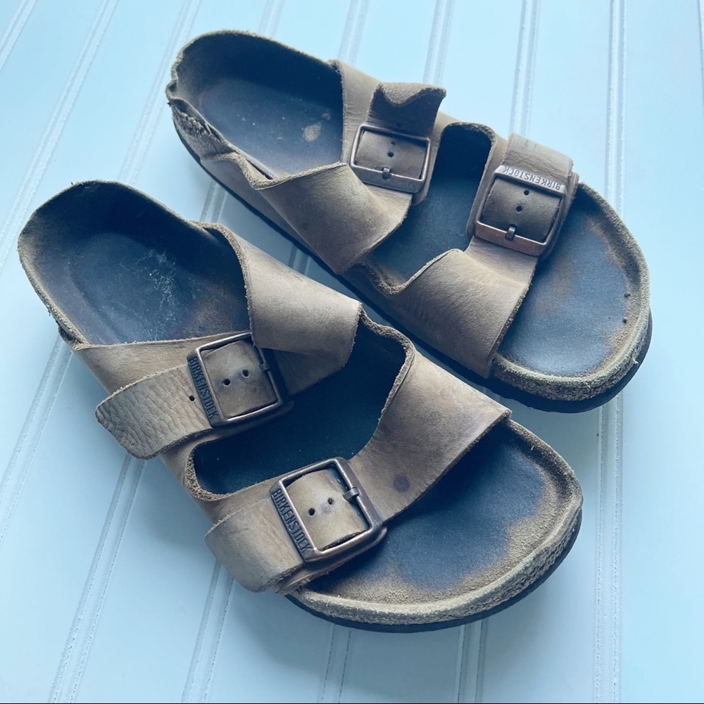 Birkenstock Arizona Brown Leather Sandals Sz 39